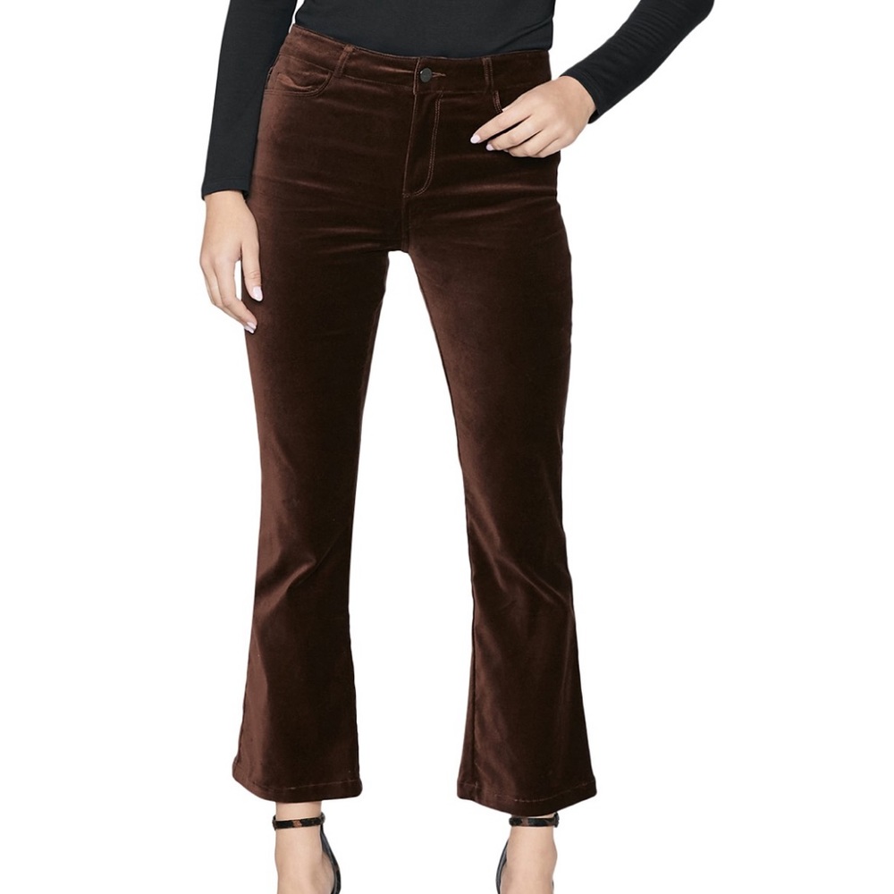 Claudine High Rise Kick Flare Velvet Jeans in Chicory Coffee - Size 31 NWT